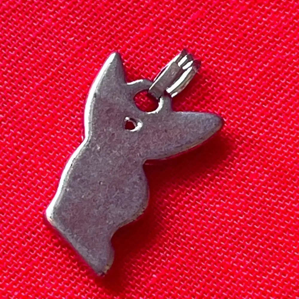 Vintage Silver Playboy Bunny Pendant with Turquoise‎ Inlay